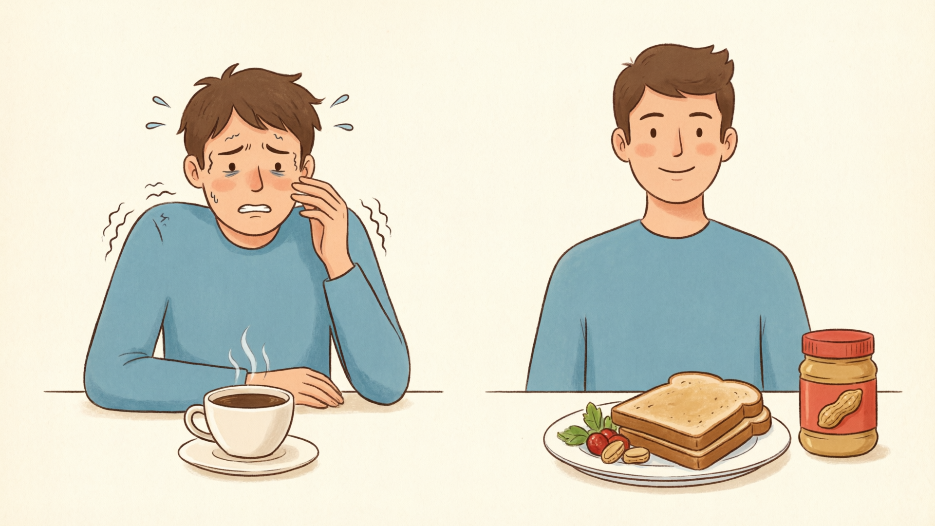 空腹 vs 餐后喝咖啡对比