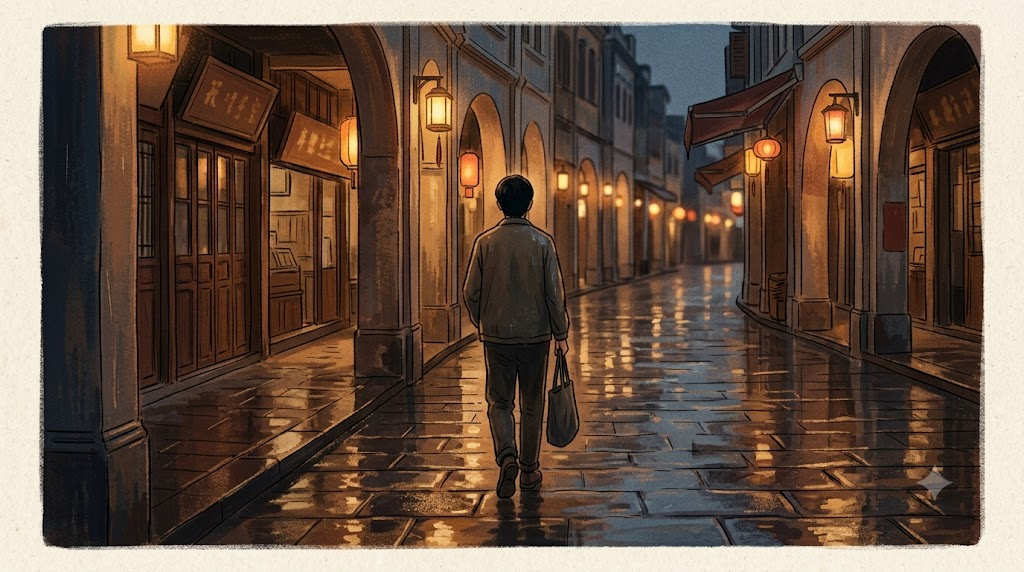 雨后骑楼